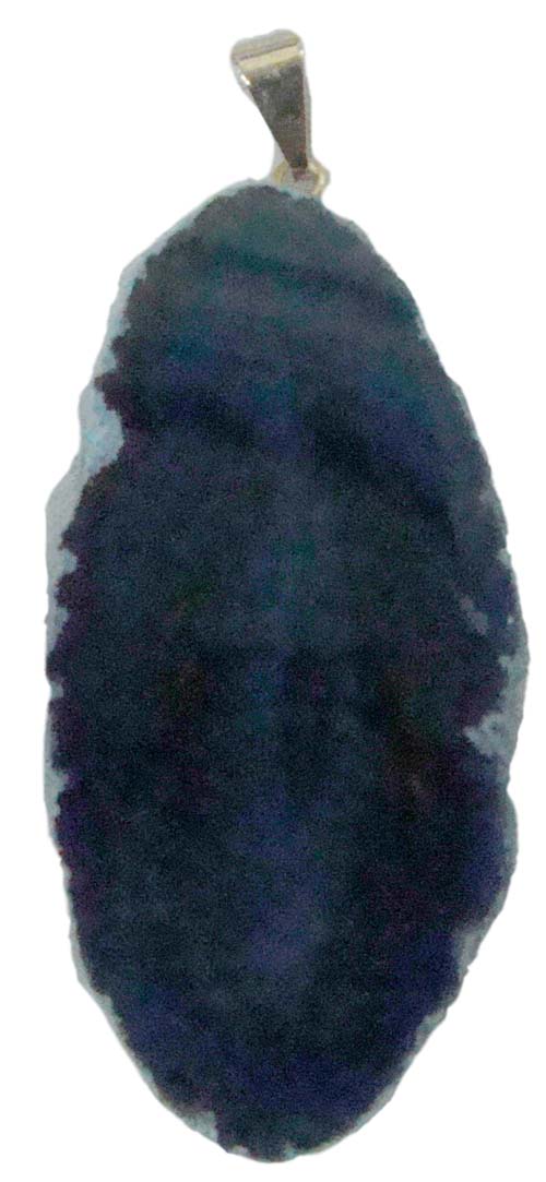 Agate Slice Pendant Blue GP