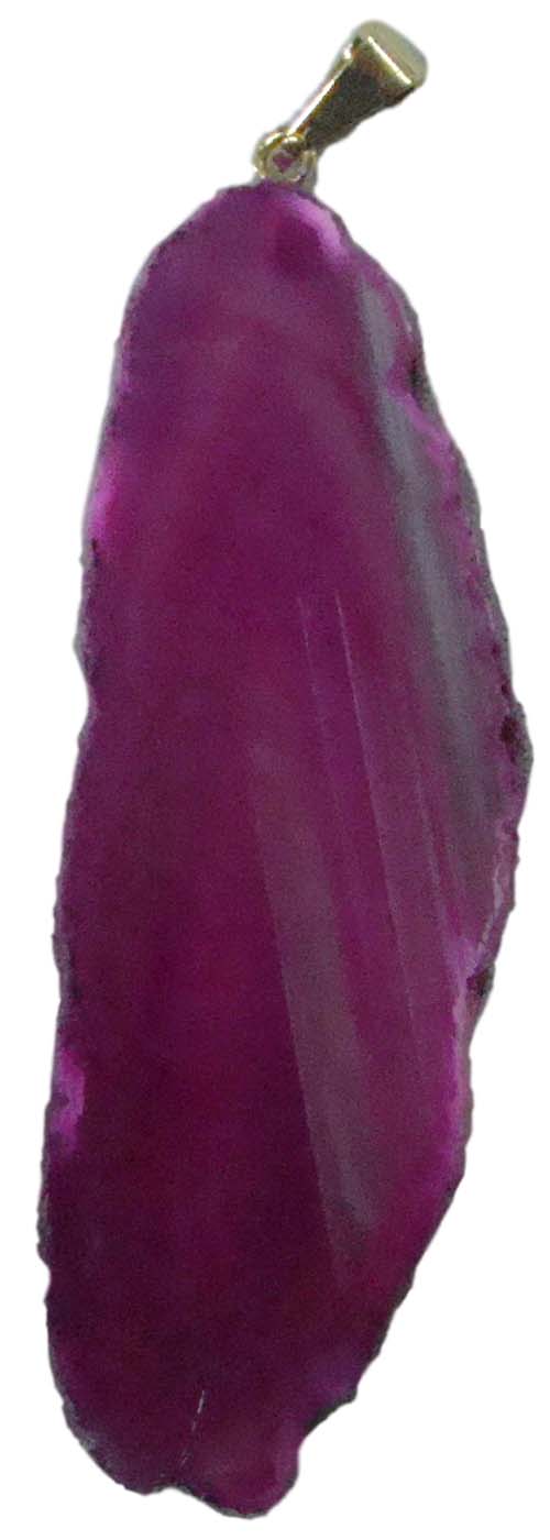 Agate Slice Pendant Pink GP