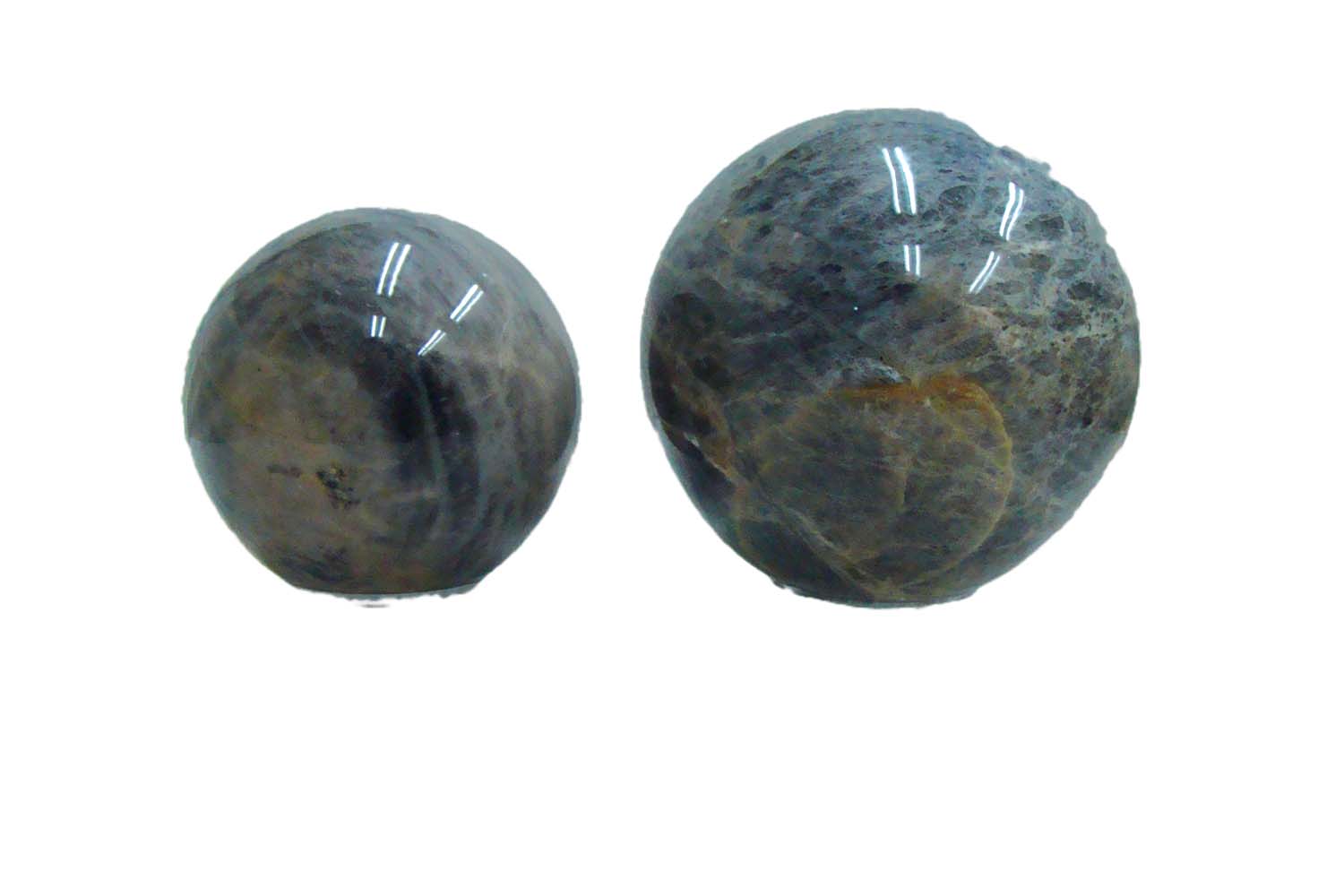 Black Moonstone Spheres