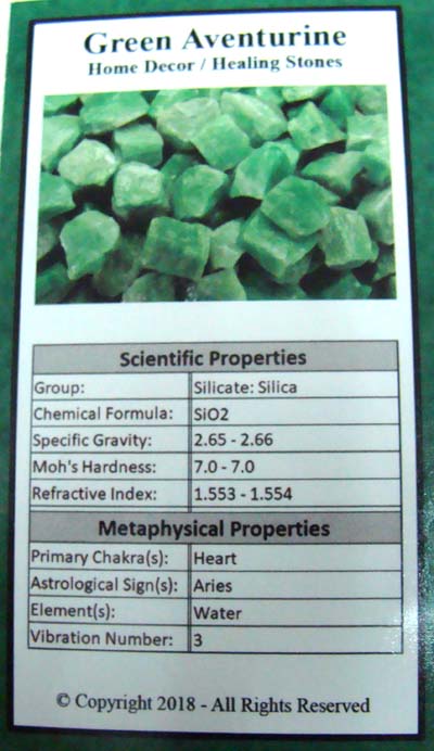 Green Adventurine Back