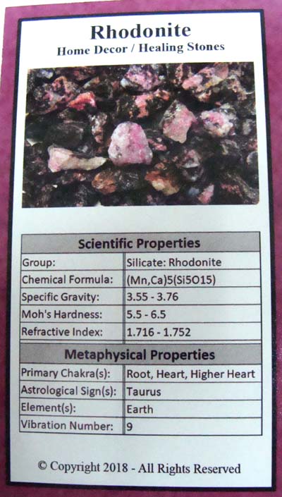 Rhodonite Back