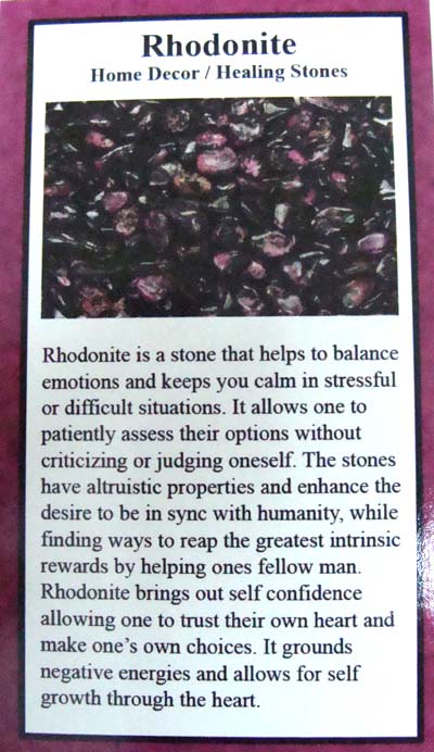 Rhodonite Front