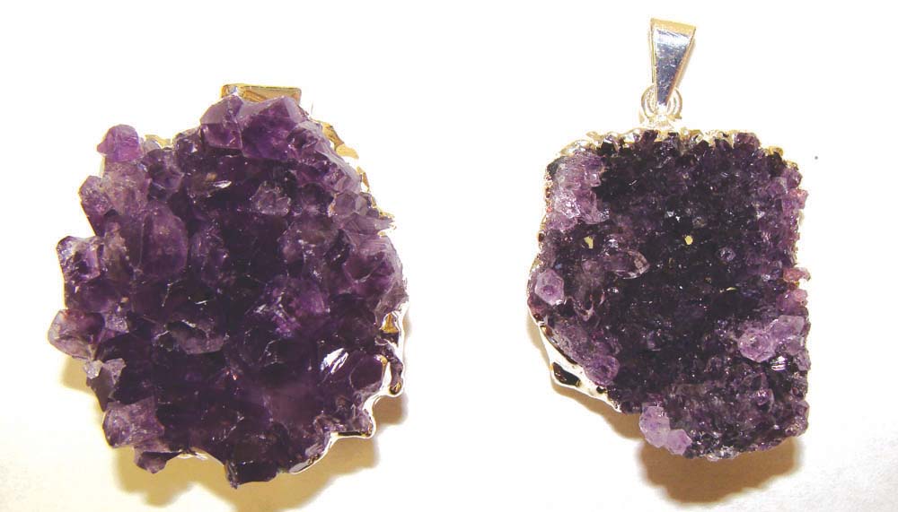 amethyst druze pendant