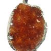 citrine druze pendant