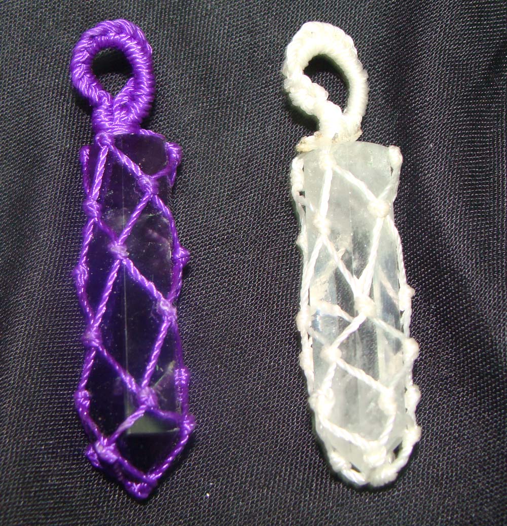 cloth wrapped pendants