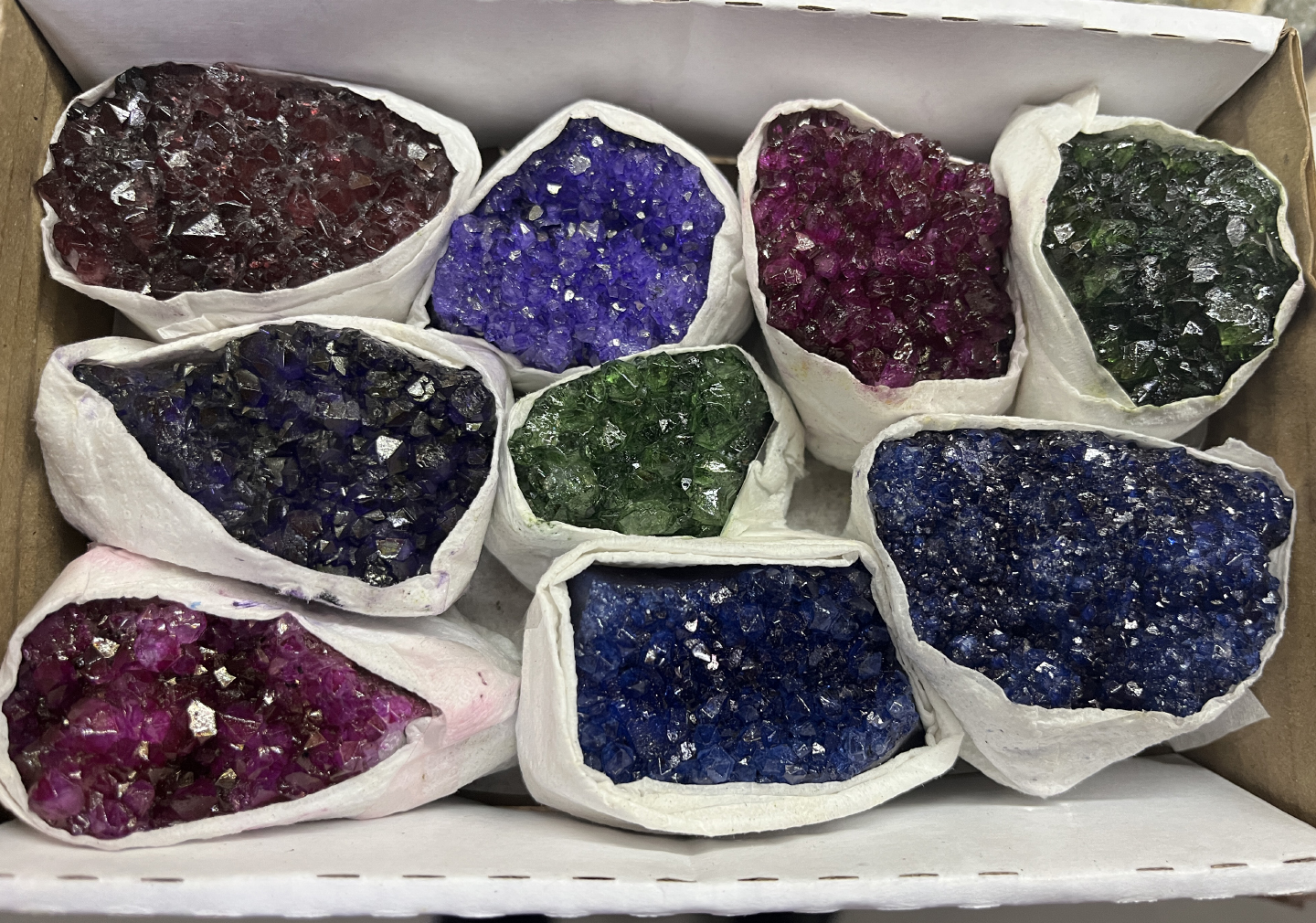 dyed amethyst flat 9 pc