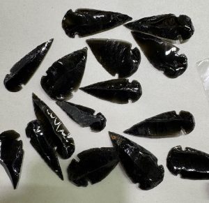 Stone Arrowhead Black Obsidian
