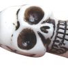 skull bead white large
