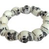 skull bead white small bracelet