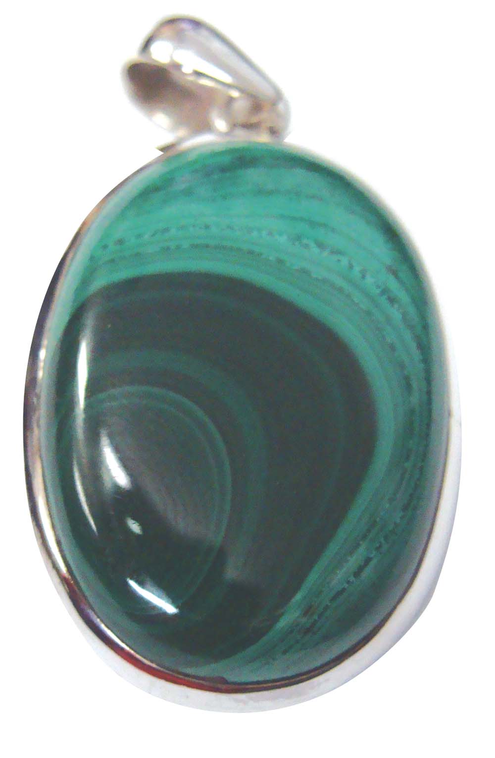 sterling pendant malachite