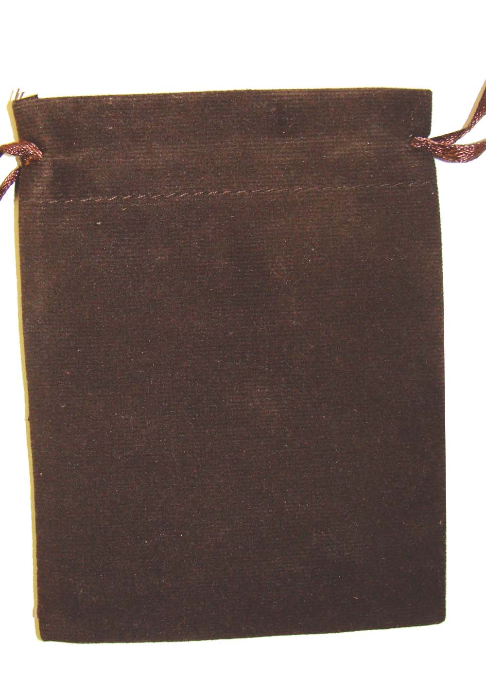 velvet pouch brown