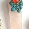 Rose clay pendant