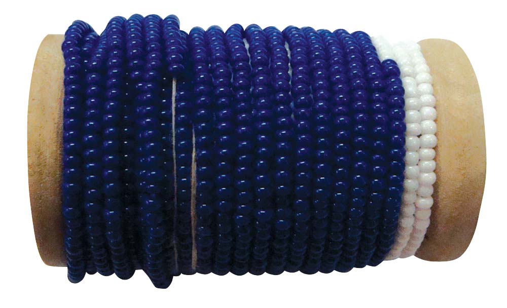 bead roll blue white