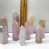 rose quartz aura plated points