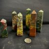 4 faceted fancy agate tower