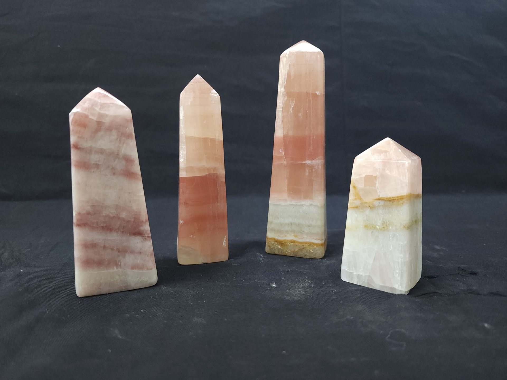 red rose banded calcite obelisk 20 co