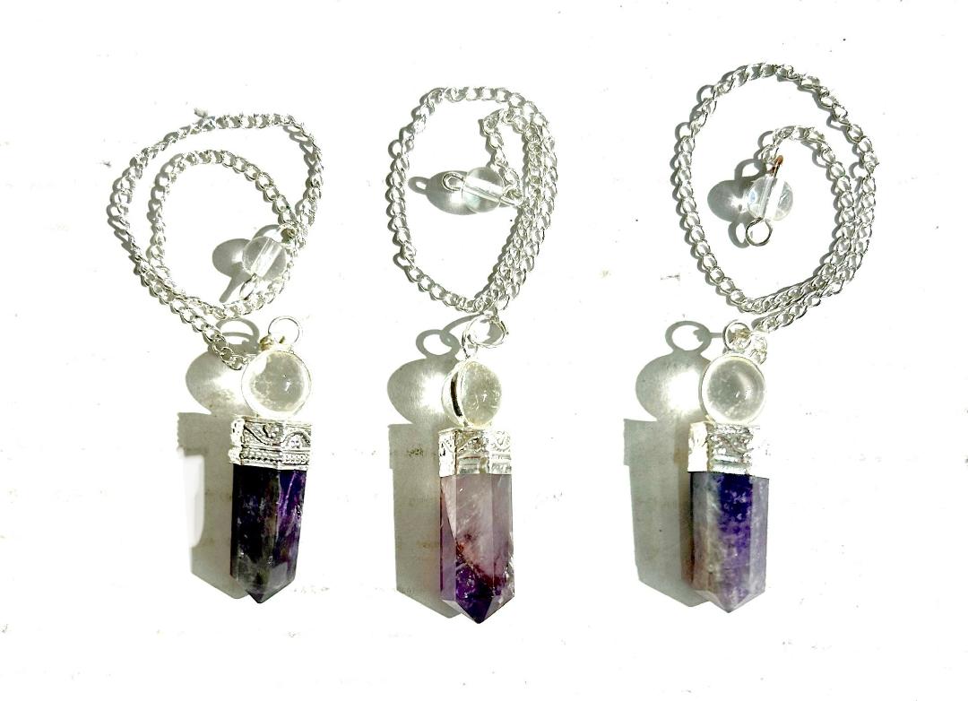 2 PC PENDULUM AMETHYST