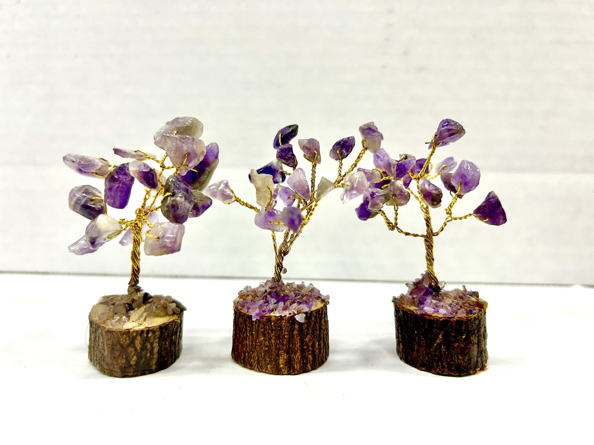 wood base tree 2 amethyst