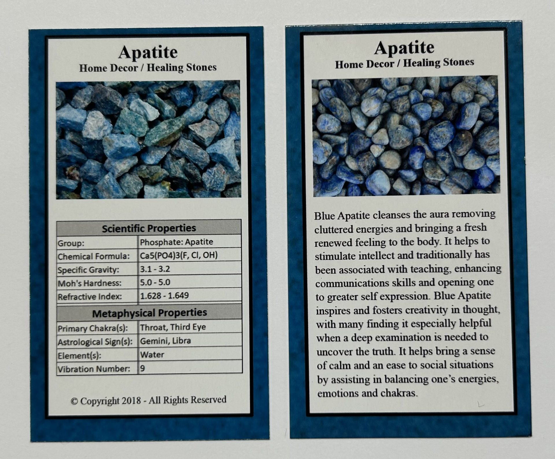 stone card apatite