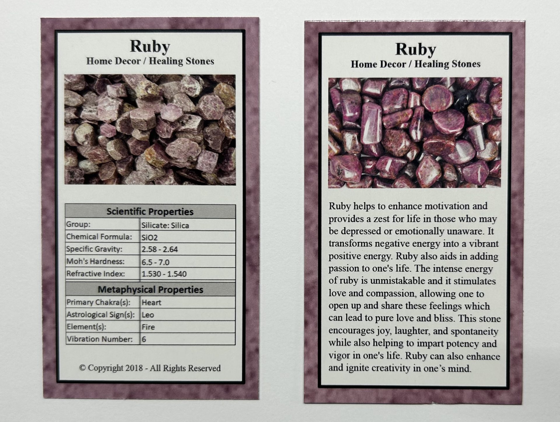 stone card ruby