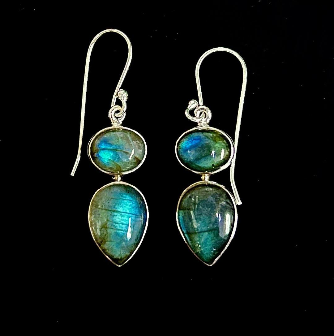 sterling earring labradorite