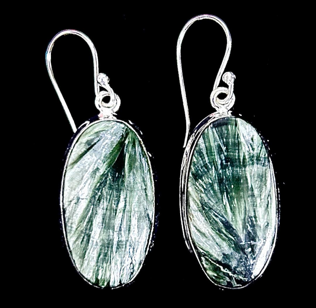 sterling earring seraphinite