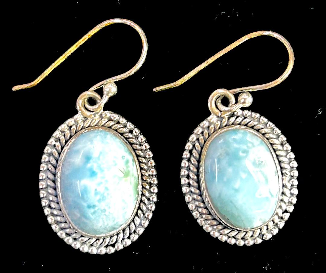 sterling earrring larimar