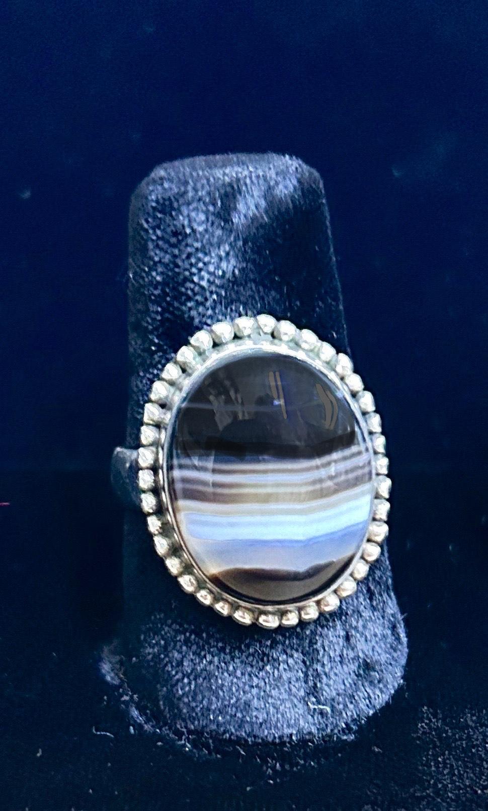 sterling ring black onyx