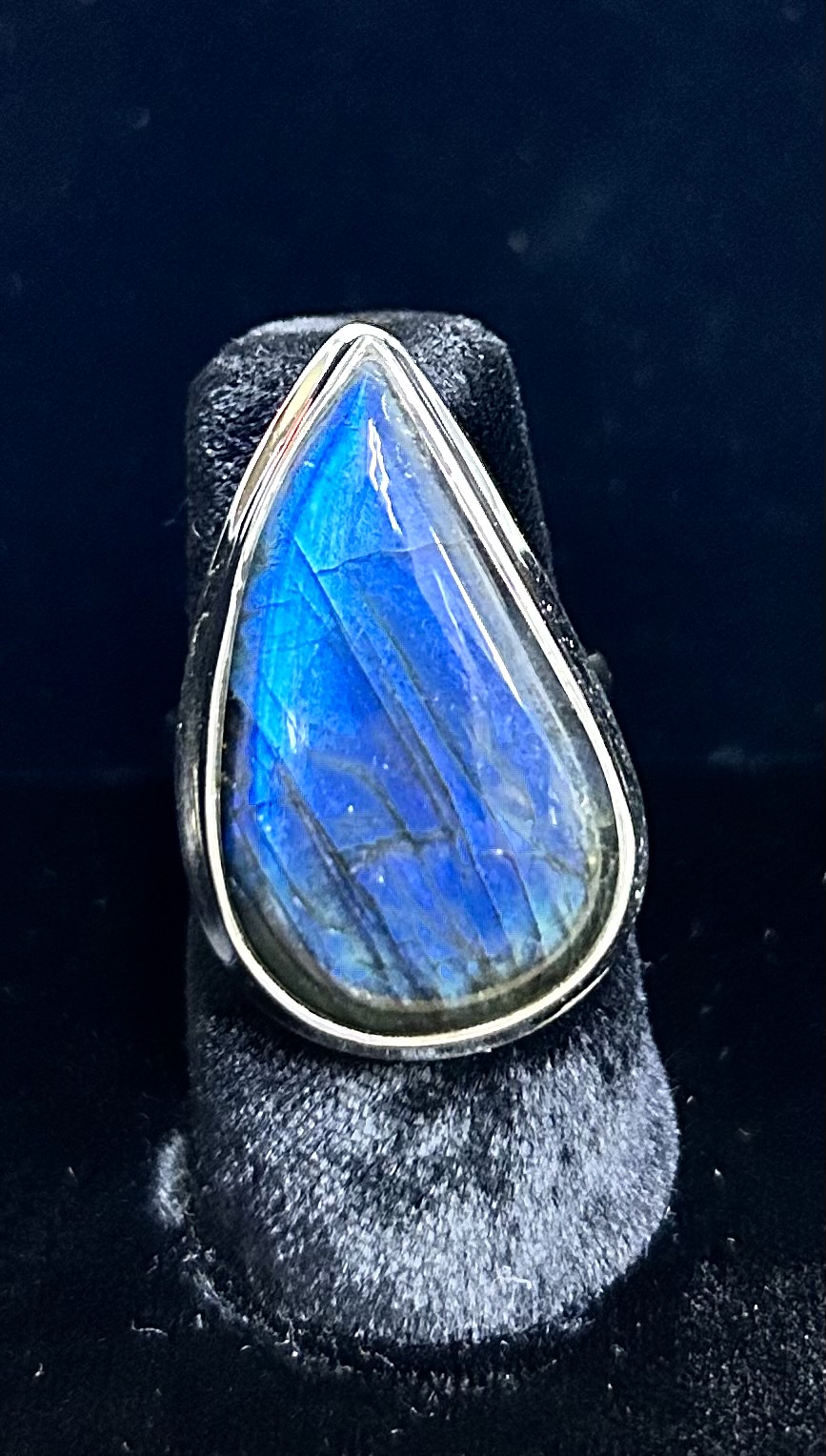 sterling ring labradorite