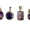 amethyst faceted pendant
