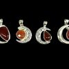 carnelian moon pendant