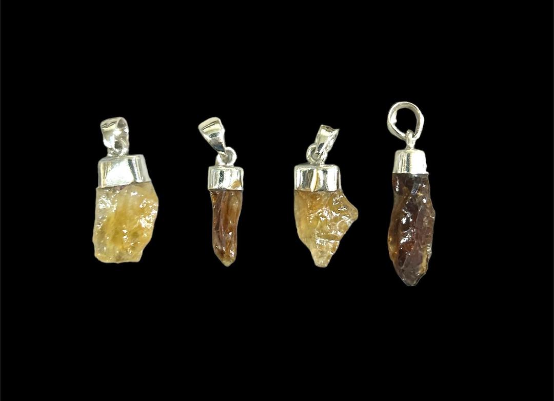 citrine rough pendant