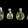 green amethyst faceted pendant