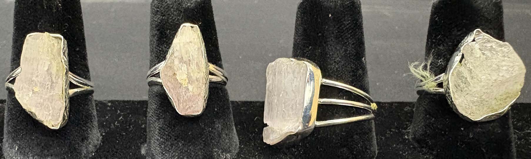kunzite rough rings