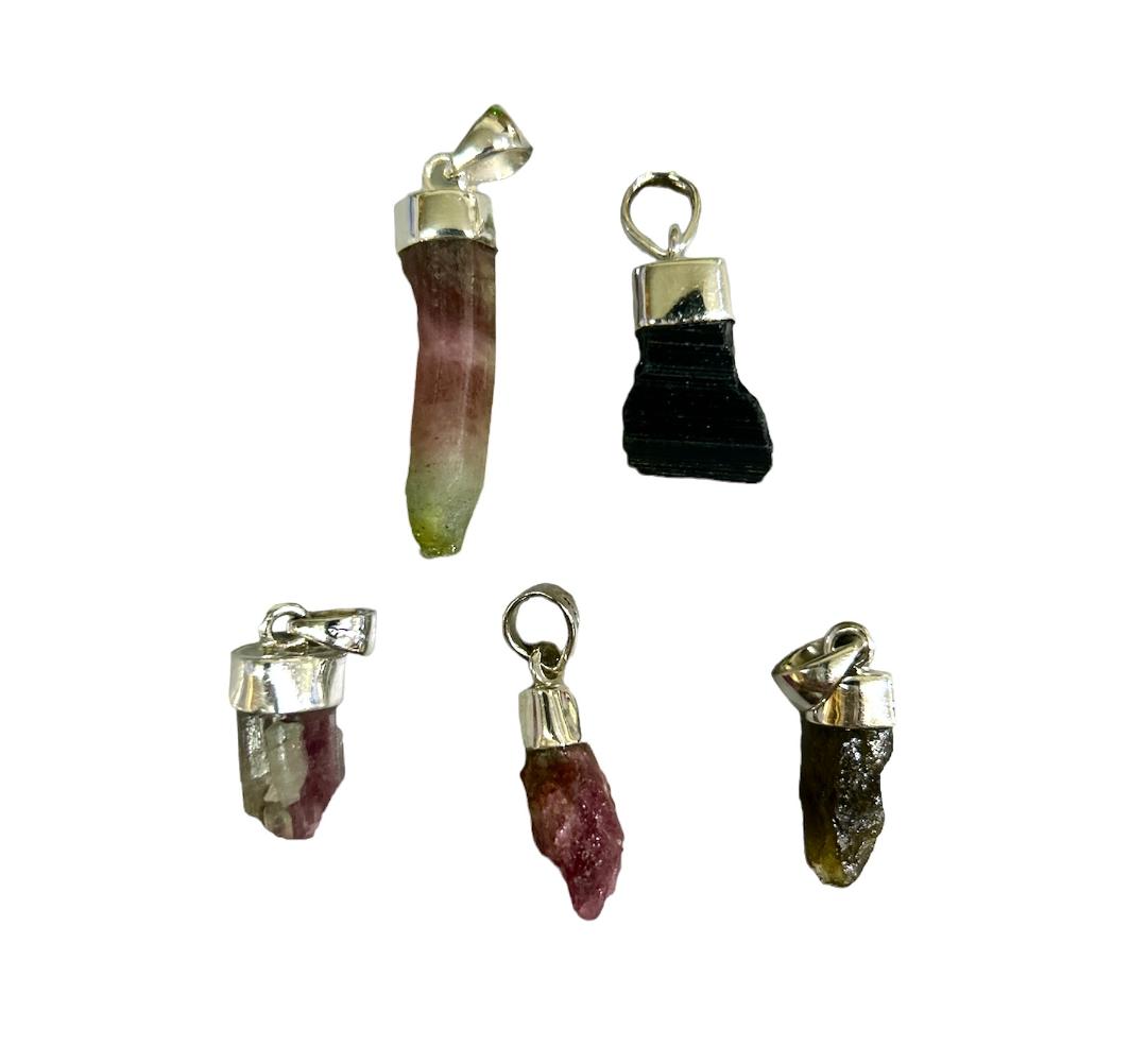 tourmaline rough pendant