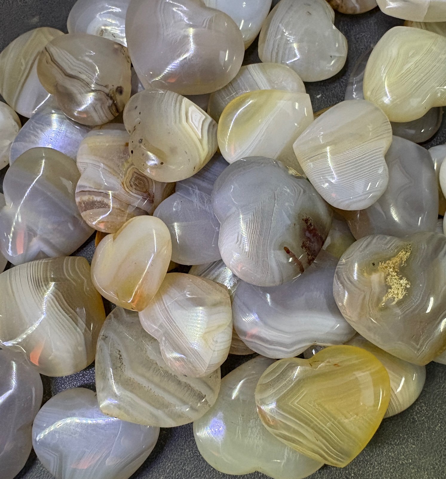 agate banded heart 2nd small