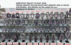 Amethyst Rings on Base Pallet 19 July 2026