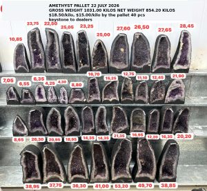 Amethyst Cathedral Pallet 22 July 2026