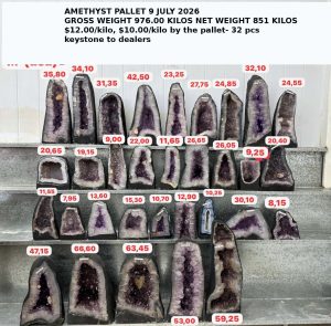 Amethyst Cathedral Pallet 9 July 2026