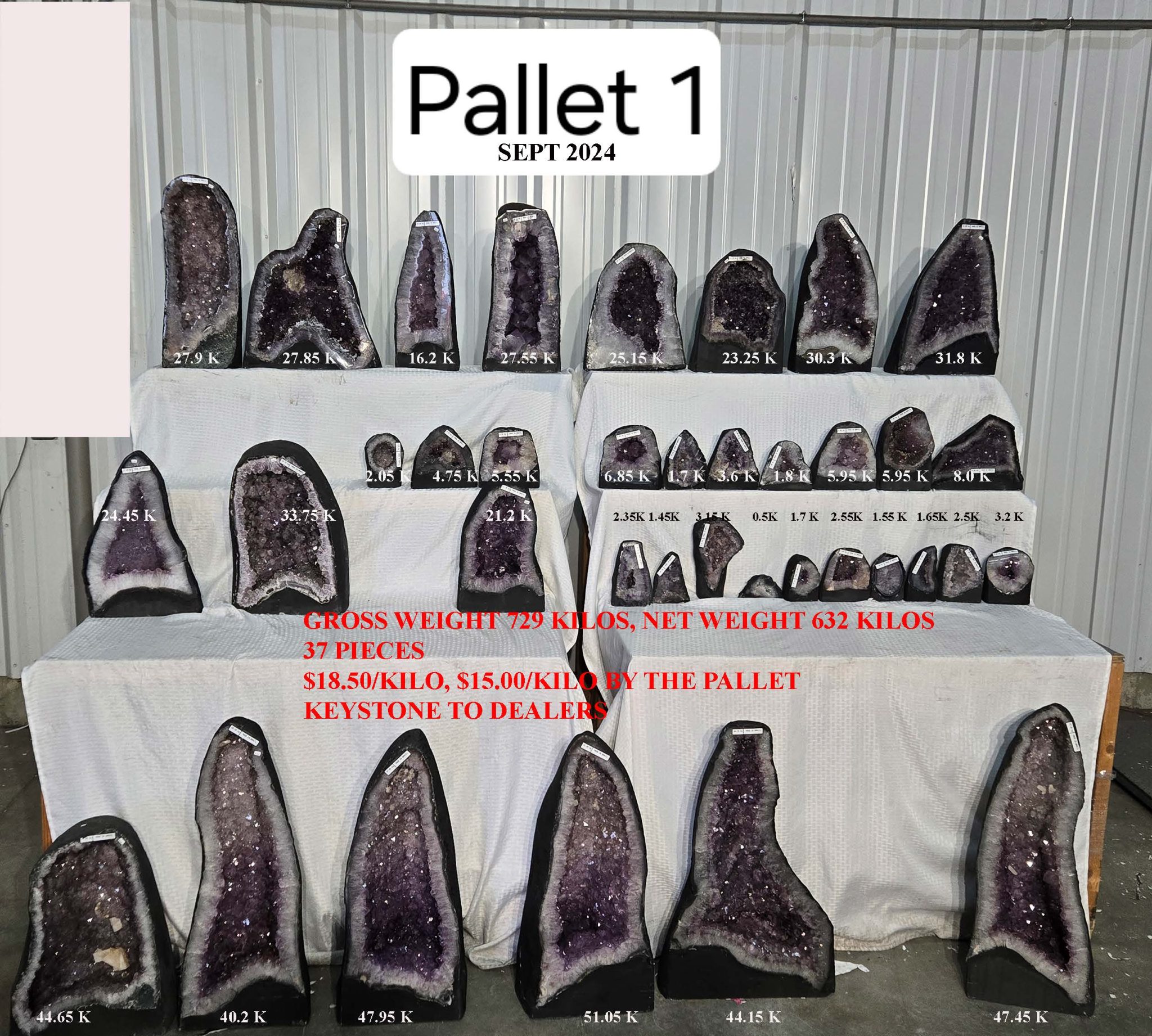 Amethyst Pallet 1 Sept 2024 Driftstone Pueblo Wholesale