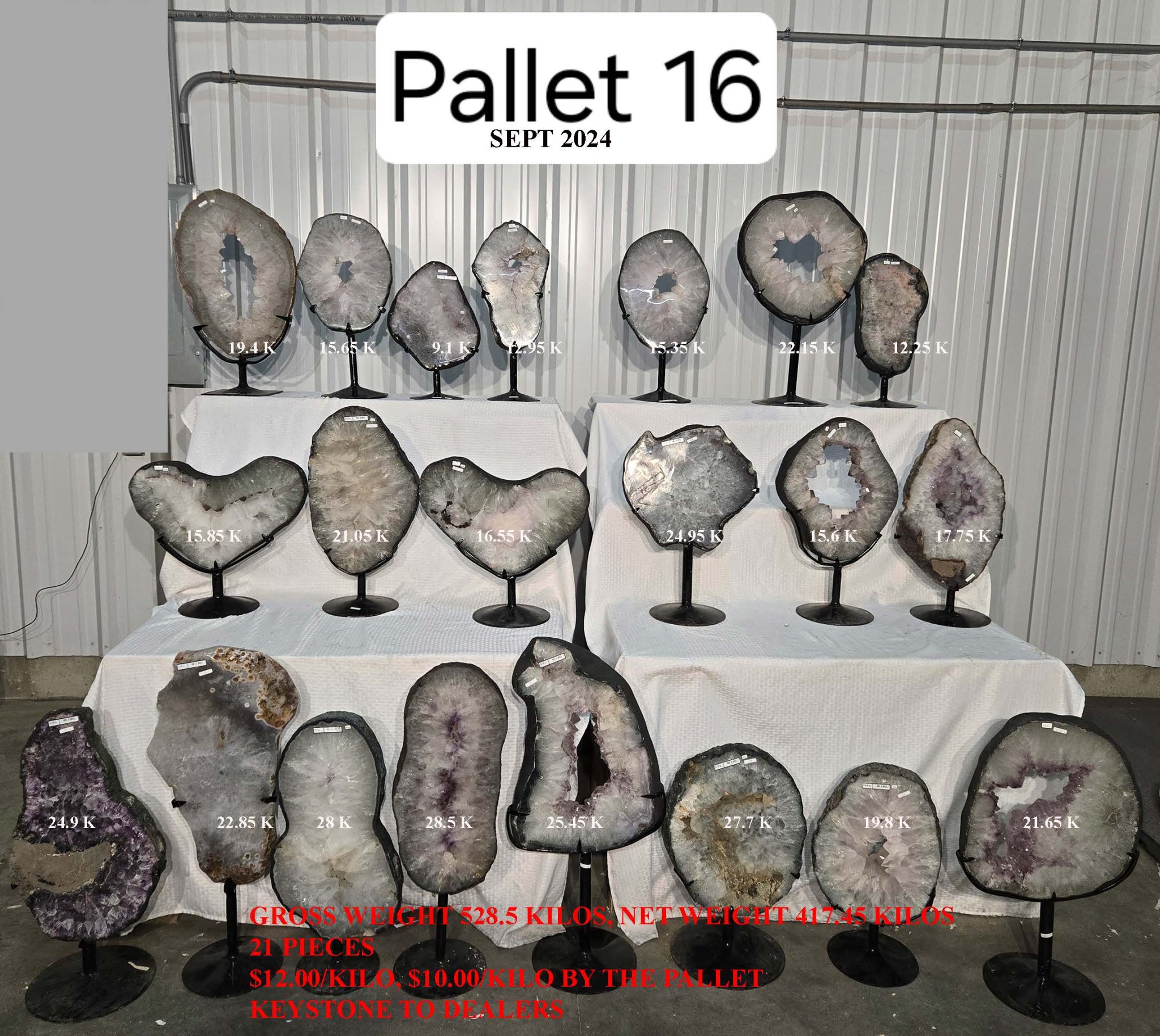 Amethyst Pallet 16 Sept 2024 Driftstone Pueblo Wholesale