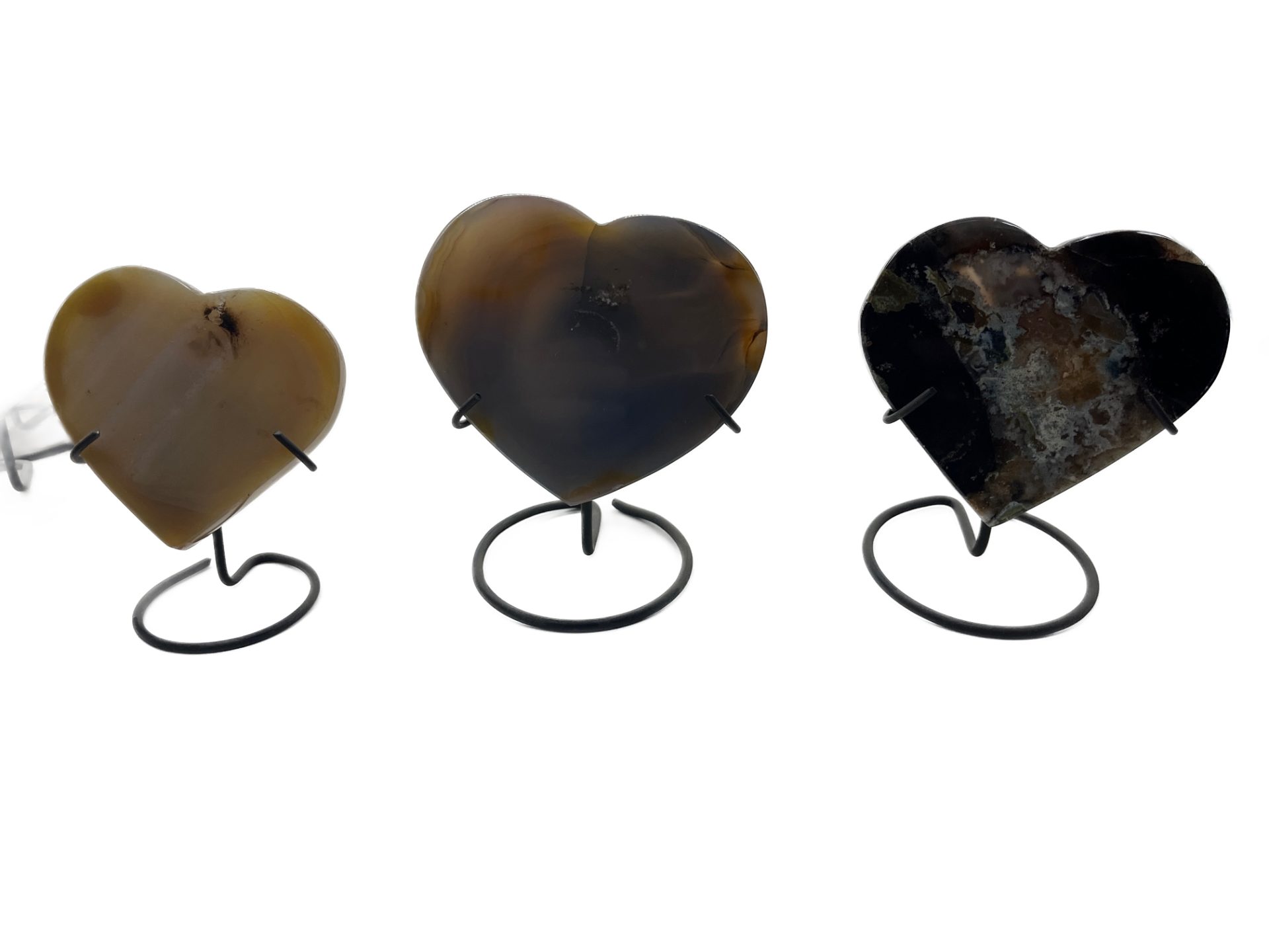 agate heart polished on stand 56 copy