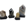 agate polished point on base 22