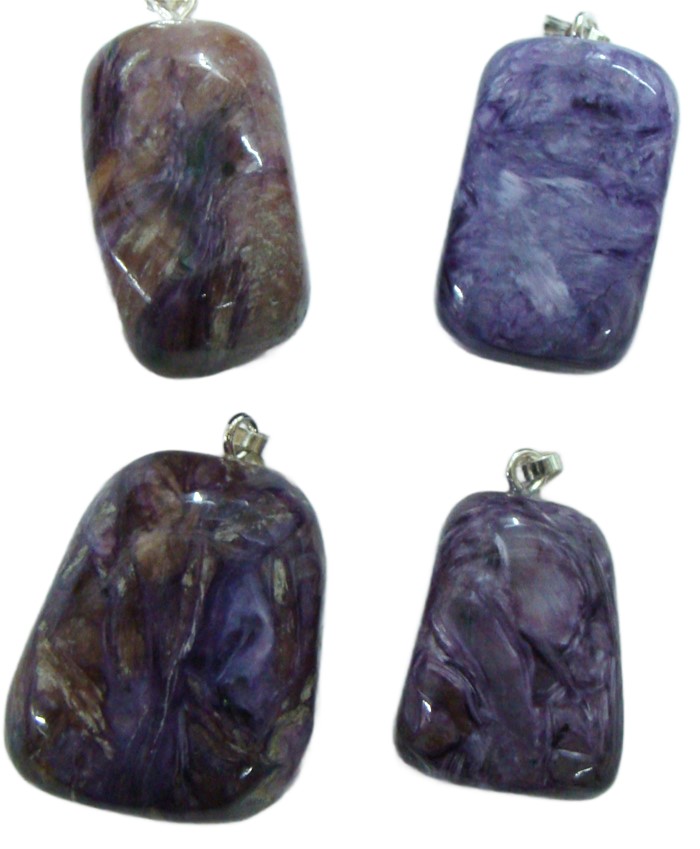 charoite tumble pendant L