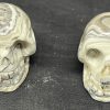 banded calcite skull small