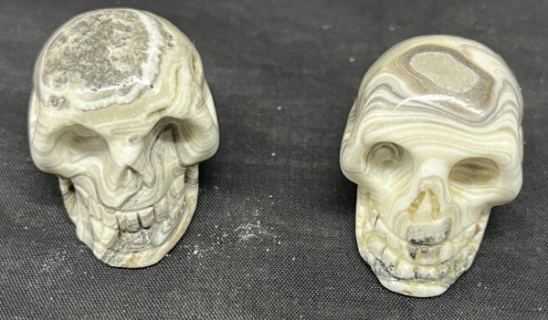 banded calcite skull small