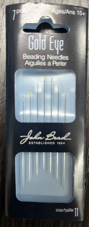 Gold eye beading needle size 11