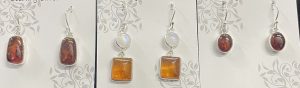 Sterling Silver Amber Earrings