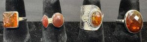 Sterling Silver Amber Ring