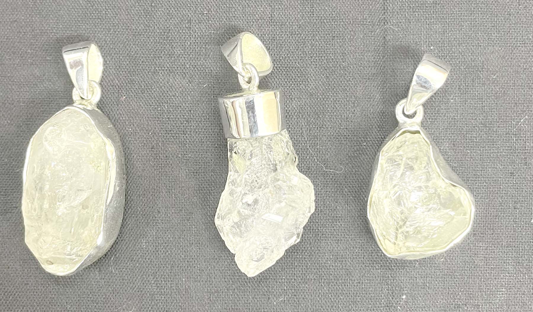 herkimer rough pendant